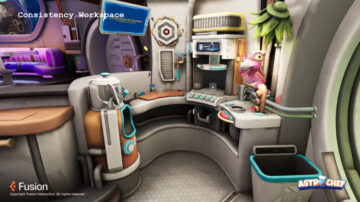 The cutting station; where the player can change the consistency of an ingredient using tools