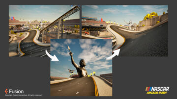 How the main POI is framed throughout the track, giving players a strong orientation point